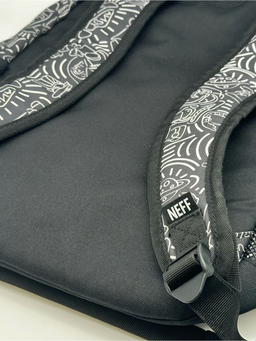 Neff Disney Toy Story/Pixar Backpack School BookBag Laptop Tote Black White 18”